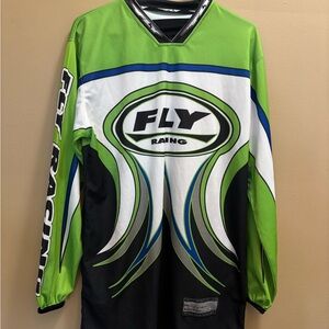 Fly Racing Green and Black Motocross Jersey